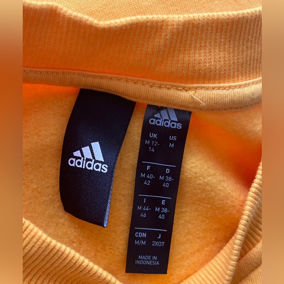 Adidas Women’s Yellow Sweatshirt Logo Sz M - Picture 5 of 7